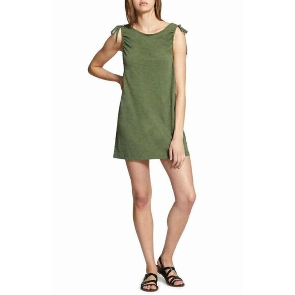 Sanctuary Olive Green Tie Shoulder Tank Shift Dress Small NEW